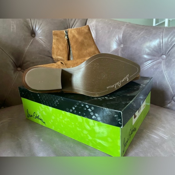 Sam Edelman Brown Suede Ankle Boot Size 7.5 (New) - Picture 4 of 4